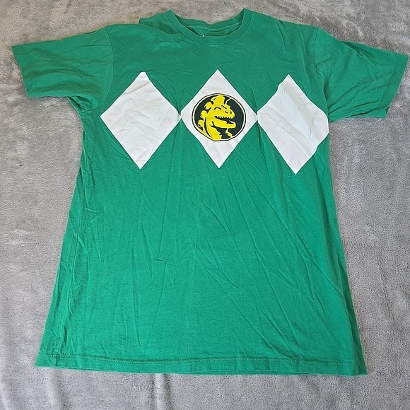 Mighty Morphin Power Rangers Shirt Mens Large Green Ranger Cosplay Y2k TV Show - Picture 1 of 8